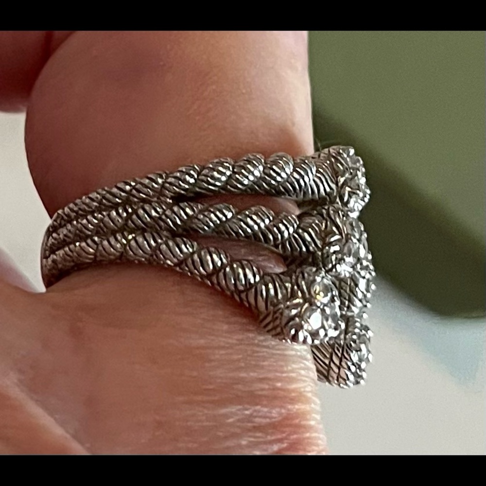 Judith Ripka Triple Heart Split Cable Ring. Comes… - image 4